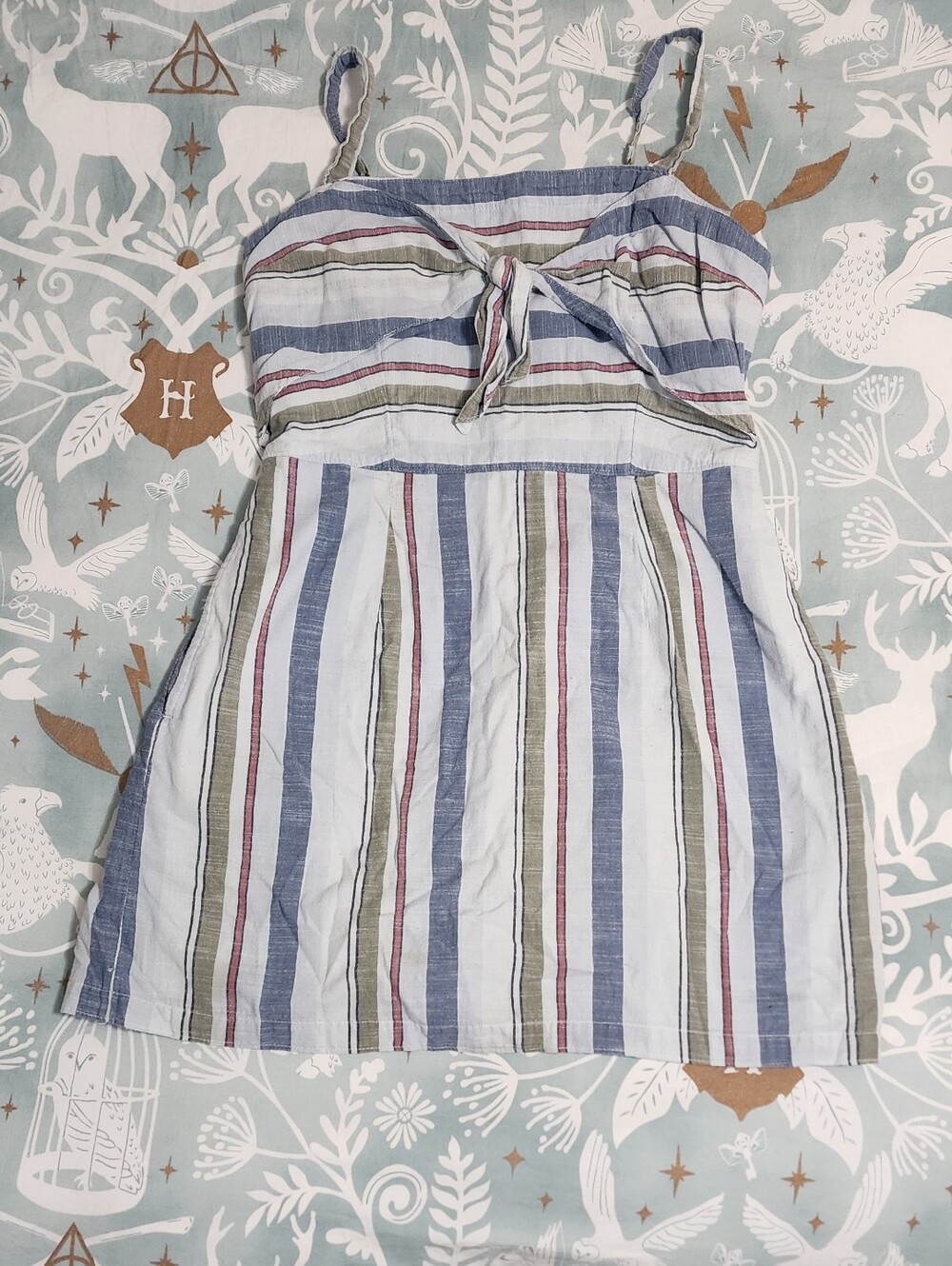 Abercrombie Size MP striped Tie Front Dress